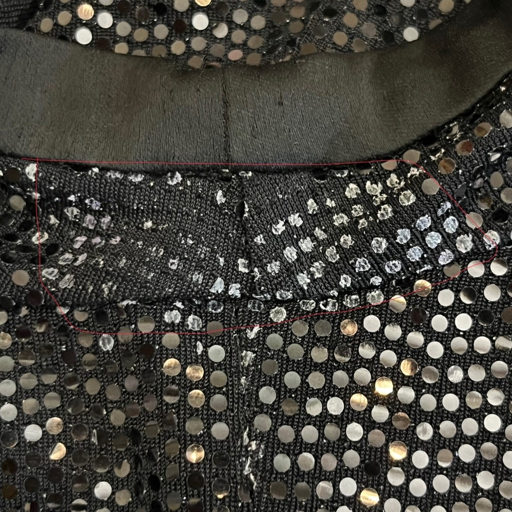 DKNY Boat-neck Short Sleeve Black Sequin Maxi Dress Evening Formal Size 16 - Picture 9 of 12